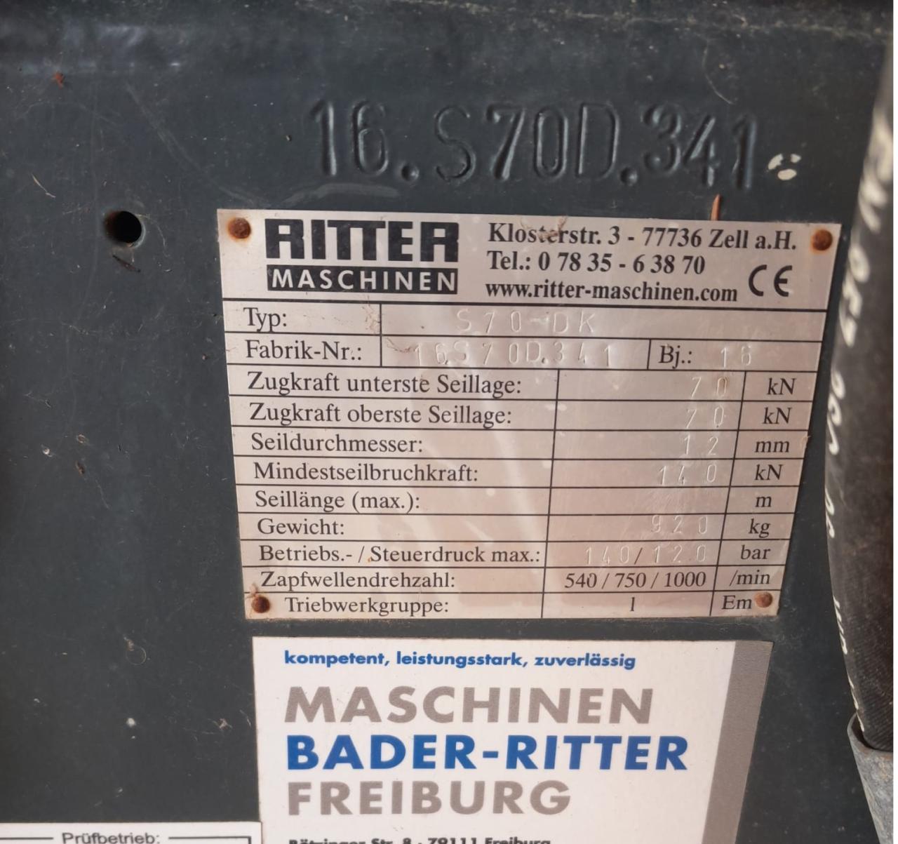 Ritter S70 Doppeltrommel - konstant Rear