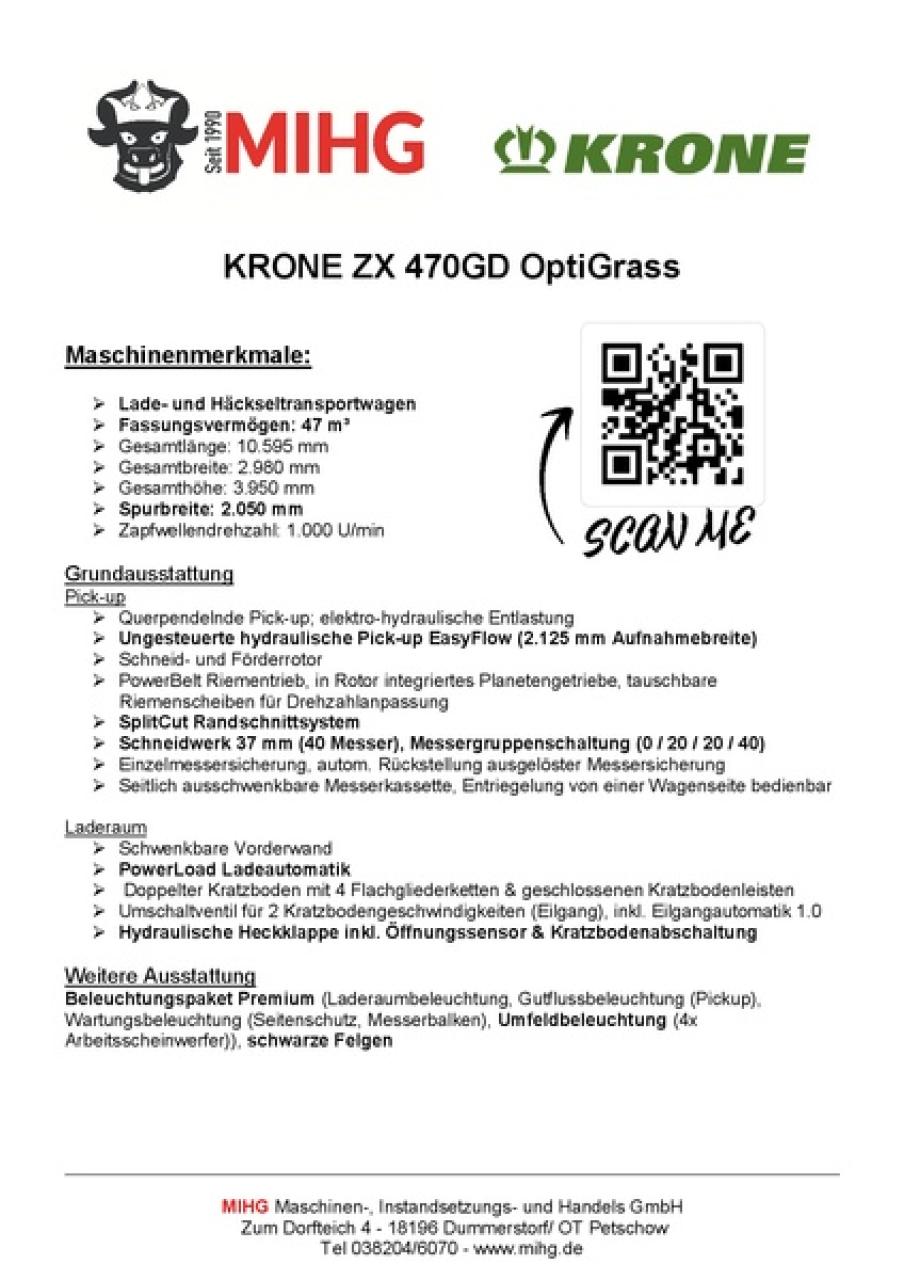 Krone ZX 470 GD