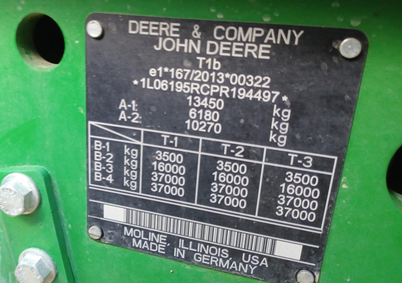 John Deere 6R 195 - Steckachse, Command PRO Rear
