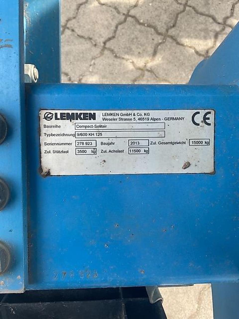 Lemken Compact Solitair 9 Rear