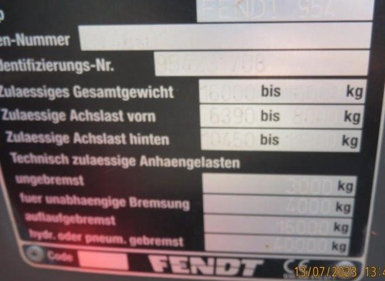 FENDT 939 Vario S4 PROFI PLUS Rear