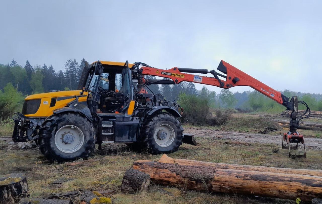 JCB Fastrac 2155-4WS HMV + Palfinger M80R