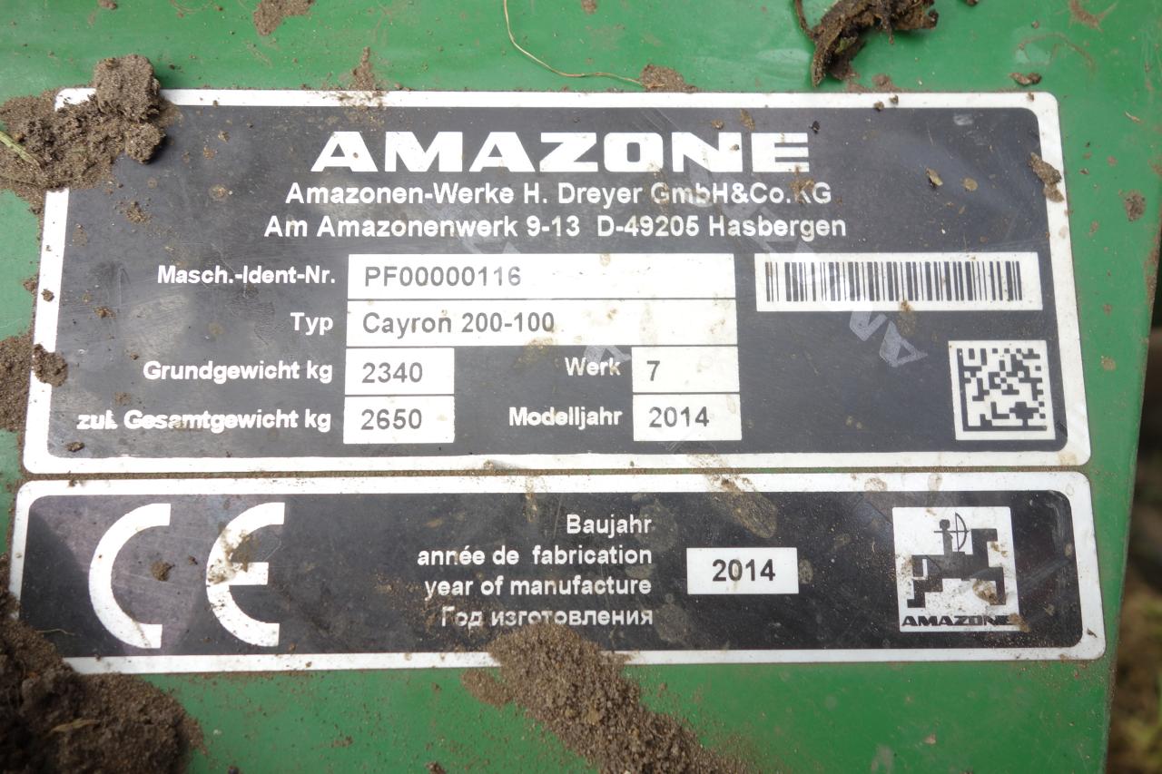Amazone Cayron 200 5 Schar Vario Rear