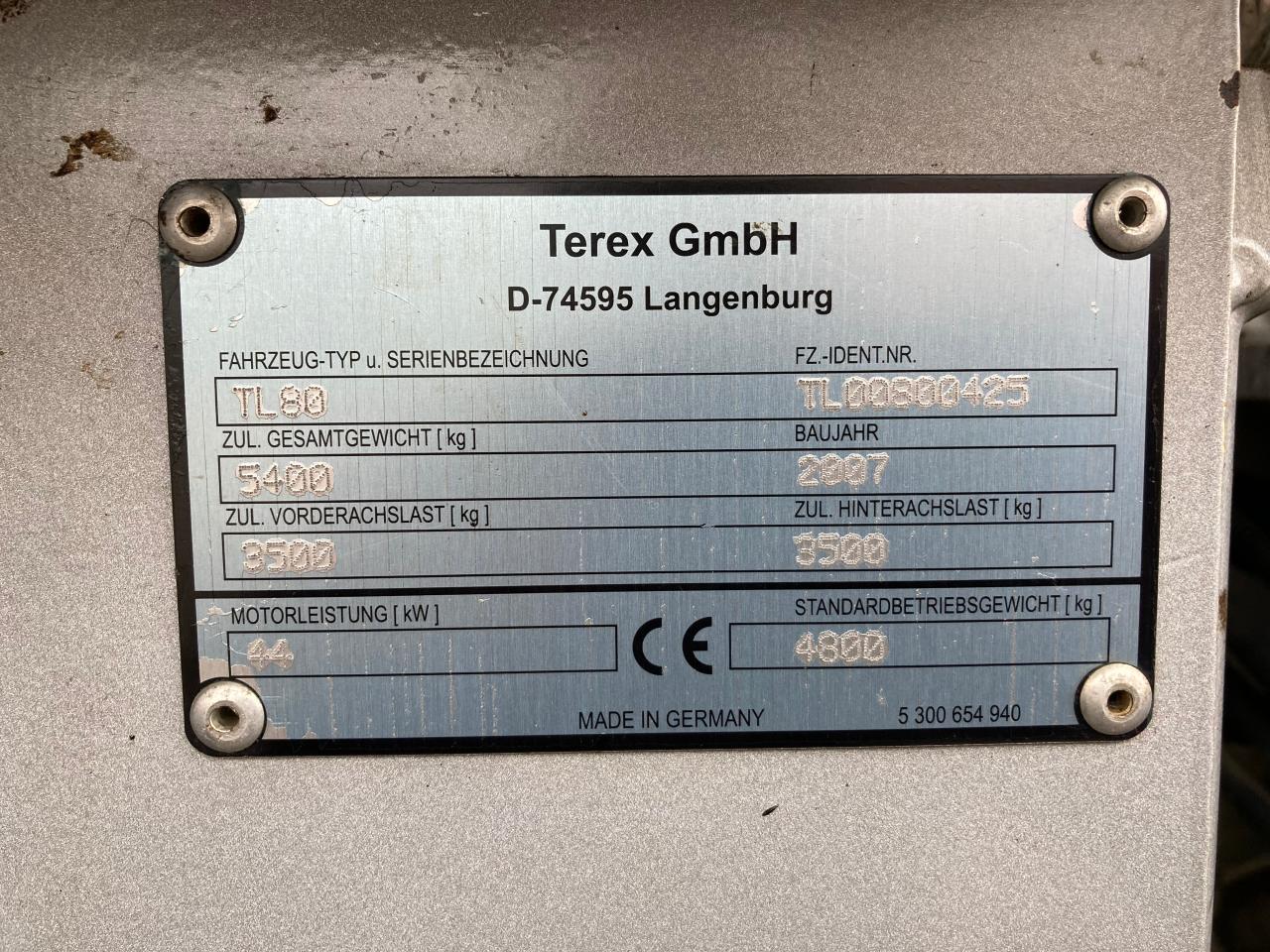 Terex TL 80 Rear